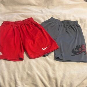 Nike Red and Gray Athletic Shorts